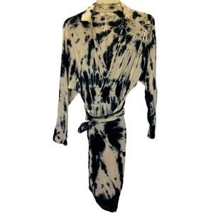 Young Fabulous & Broke Raine Tie Dye Wrap Dress XS Coastal Boho Resort Style
